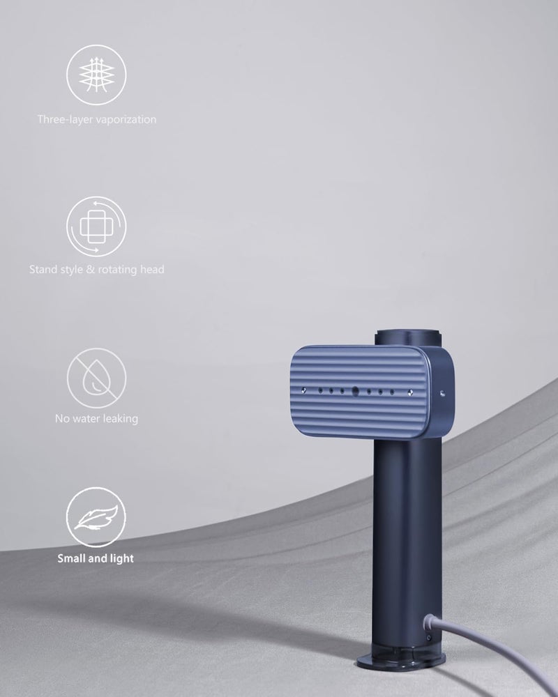 nesmar G5 Pro Smart Handheld Steamer for Clothes – Global Voltage Adaptation（100-240V）, 1200W Palm-Sized & Lightweight (1lb), Dual Steam Modes, Easy Wrinkle Remover, Auto Shut-Off for Travel & Home(BLUE) - Image 3